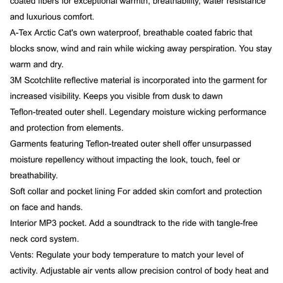 Arctic cat snowmobile jacket XL - Picture 6 of 7